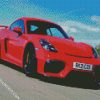 Red Porshe Cayman diamond painting