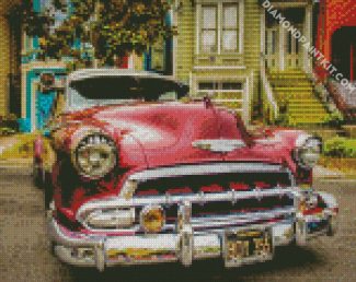 Red Chevy diamond painting