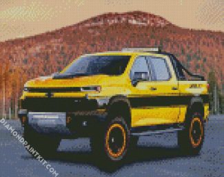 Yellow Chevy diamond painting