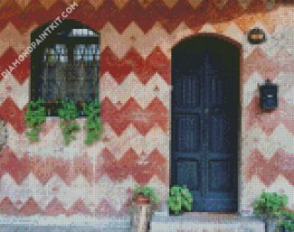 Black House Door diamond painting