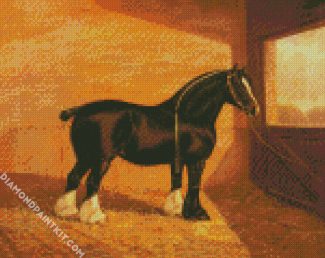 Black Shire diamond painting