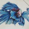 Blue Siamese Fish diamond painting