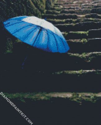 Blue Umbrella diamond painting