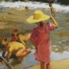 Children On Seashore Sorolla Art diamond painting