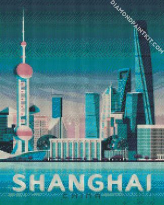 China Shanghai Poster diamond painting