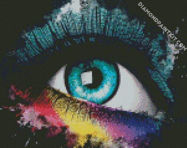 Colorful Eye Splash Art diamond painting