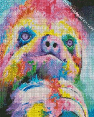 Colorful Sloth diamond painting