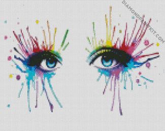 Colorful Splash Eyes diamond painting