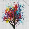 Colorful Splash Tree diamond painting