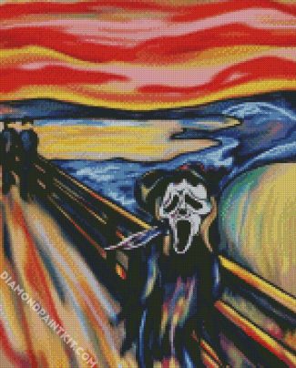 Ghostface Scream diamond painting