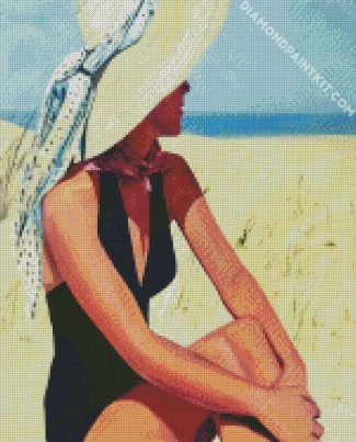 Girl At the Shore diamond painting