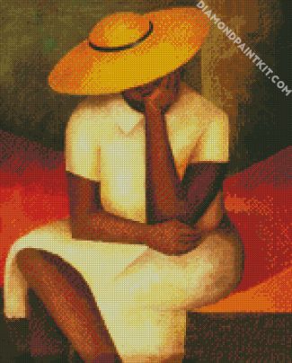 Girl With Hat Art diamond painting