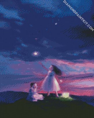 Girls Catching Stars diamond painting