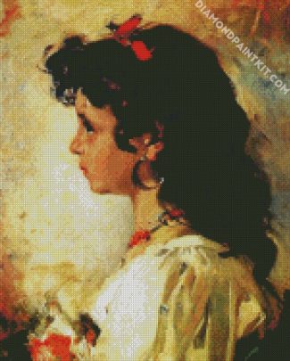 Italian Girl Portrait diamond painting