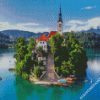 Lake Bled Slovenia diamond painting