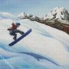 Mountains Snowboarding diamond painting