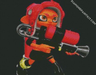 Octoling Splatoon diamond painting