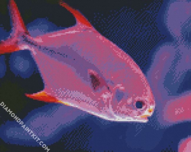 Purple Saltwater Fish diamond painting