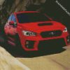 Red Subaru Car diamond painting