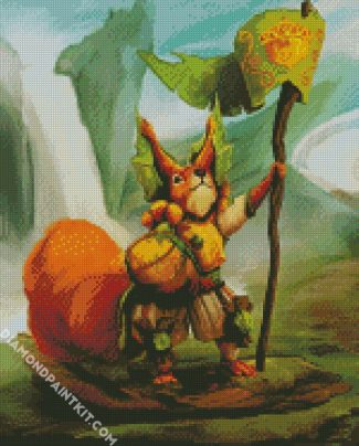 Warrior Squirrel diamond painting