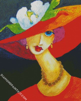 Woman In Sunhat Art diamond painting