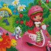 Strawberry Shortcake On Scooter diamond painting