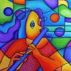 Abstract Flute Player diamond painting