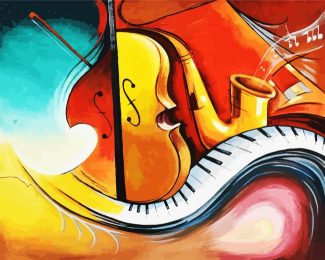 Abstract Musical Instruments diamond painting