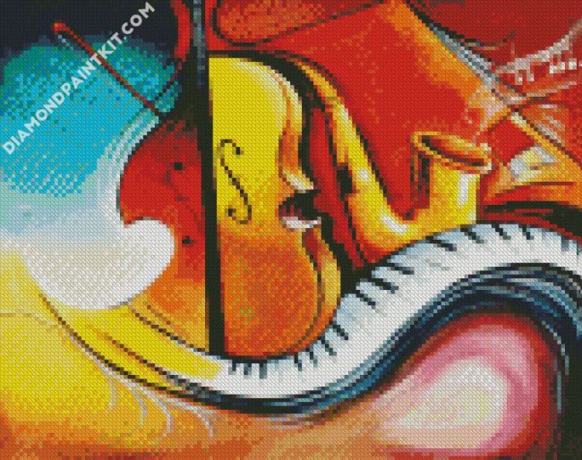 Abstract Musical Instruments diamond painting