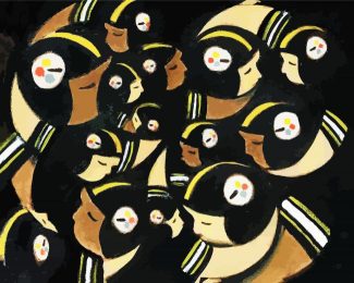 Abstract Steelers diamond painting