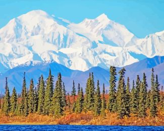 Alaska Mountains diamond painting