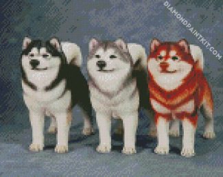 Alaskan malamute Dogs diamond paintings