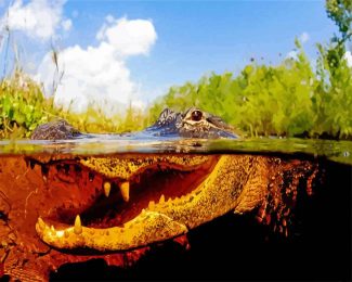 Alligator In The Everglades diamond painting