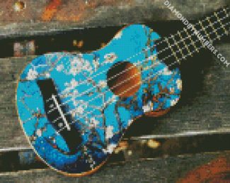 Almond Blossom Ukulele diamond painting