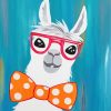 Alpaca With Glasses diamond painting