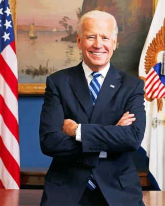 American President Joe Biden diamond painting