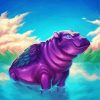 Angel Hippopotamus diamond painting