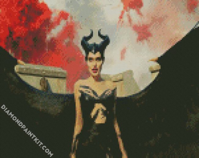 Angelina Jolie maleficent diamond paintings