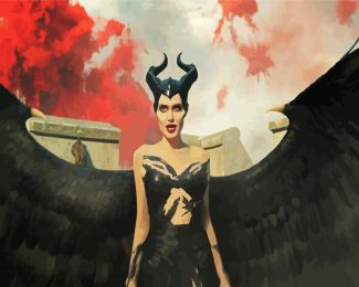 Angelina Jolie maleficent diamond painting