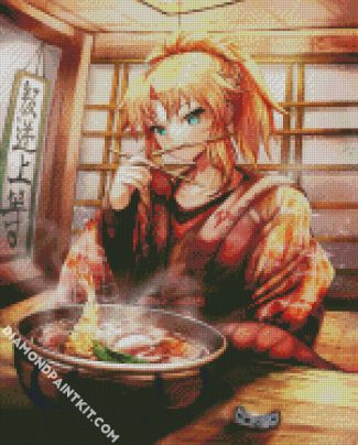 Anime Girl Eating Ramen diamond painting