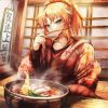 Anime Girl Eating Ramen diamond painting