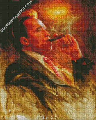 Arnold Smoking cigar diamond paintings