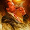 Arnold Smoking cigar diamond painting