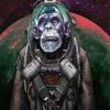 Astronaut Chimp diamond painting