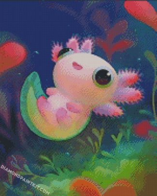 Axolotl Amphibian Art diamond paintings