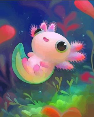 Axolotl Amphibian Art diamond painting