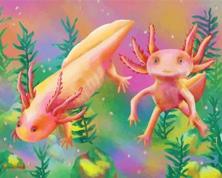 Axolotl Art diamond painting