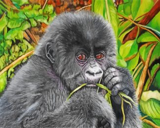 Baby Gorilla diamond painting