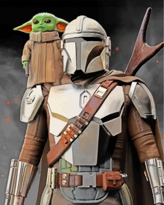 Baby Yoda Mandalorian Movie diamond painting