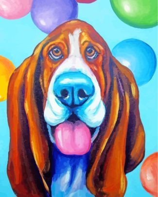 Basset Hound Dog diamond painting